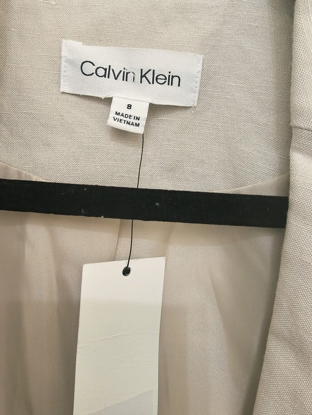 Calvin Klein Light Cream Women's Blazer Jacket - Picture 8 of 15